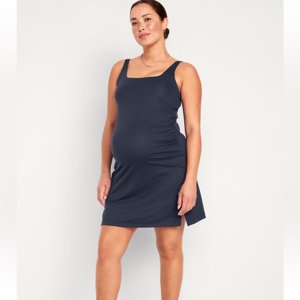 Maternity Sleeveless PowerSoft Mini Skort Dress
